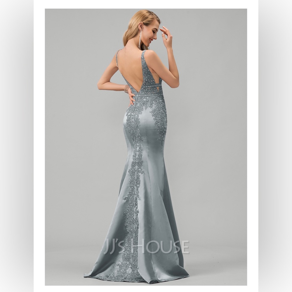 COPY - NWOT dusty blue jjhouse gown